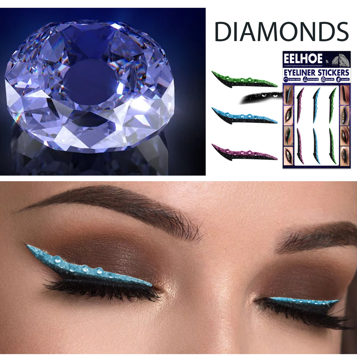 Colored Diamonds Eyelid Line Sticker Waterproof Self-adhesive Eye Liner Eyeliner Stickers Party Sexy Cat Eyes Beauty Makeup Tool-d7d685fc543971440bc4c503627b39ab