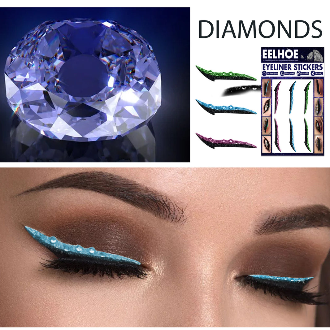 Colored Diamonds Eyelid Line Sticker Waterproof Self-adhesive Eye Liner Eyeliner Stickers Party Sexy Cat Eyes Beauty Makeup Tool-d7d685fc543971440bc4c503627b39ab