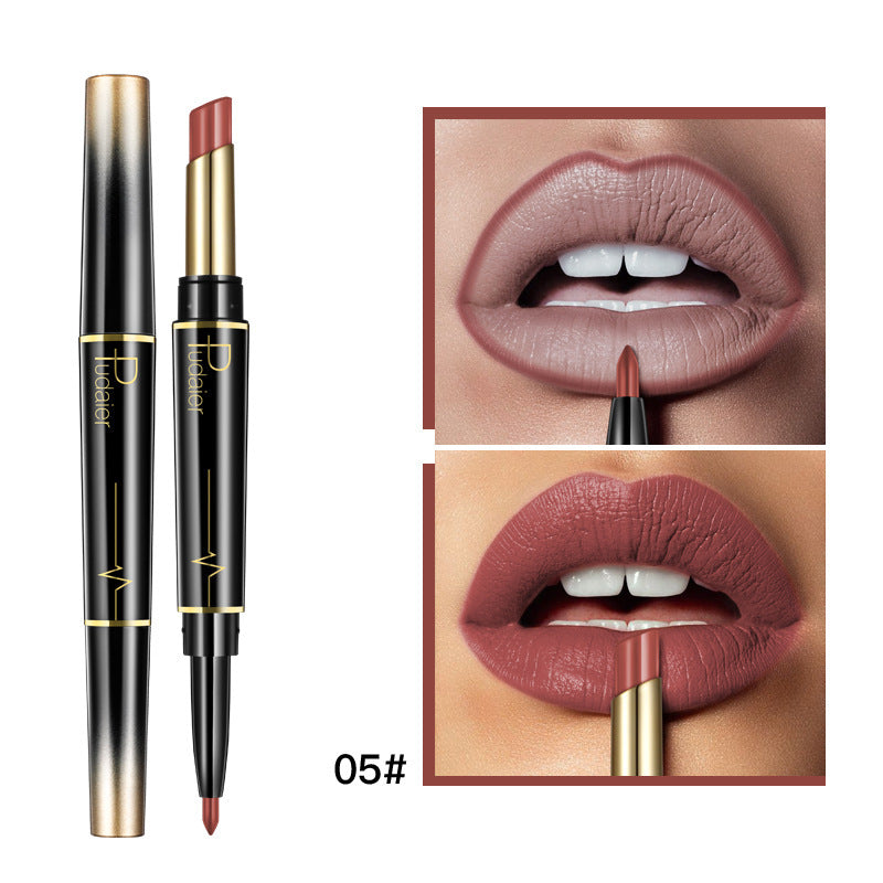 Matte Double-headed Lipstick Lip Liner Lip Lacquer-a151db61f2238782b15e440670447724