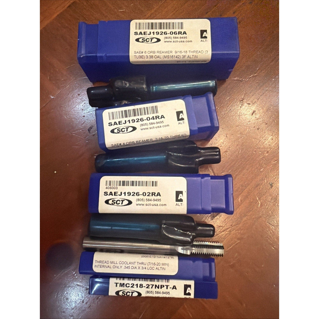SCT ORB Reamer Set SAEJ1926 Altin (5pc) Mixed Sizes New/Open Box-SCT ORB Reamer Set SAEJ1926 Altin (5pc) Mixed Sizes New/Open Box