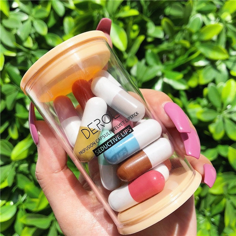 Mini Capsule Lipstick Velvet Canned Pills Student Make Up 16pcs-28bdf26e3e07dd2c0a4c571667df8fb