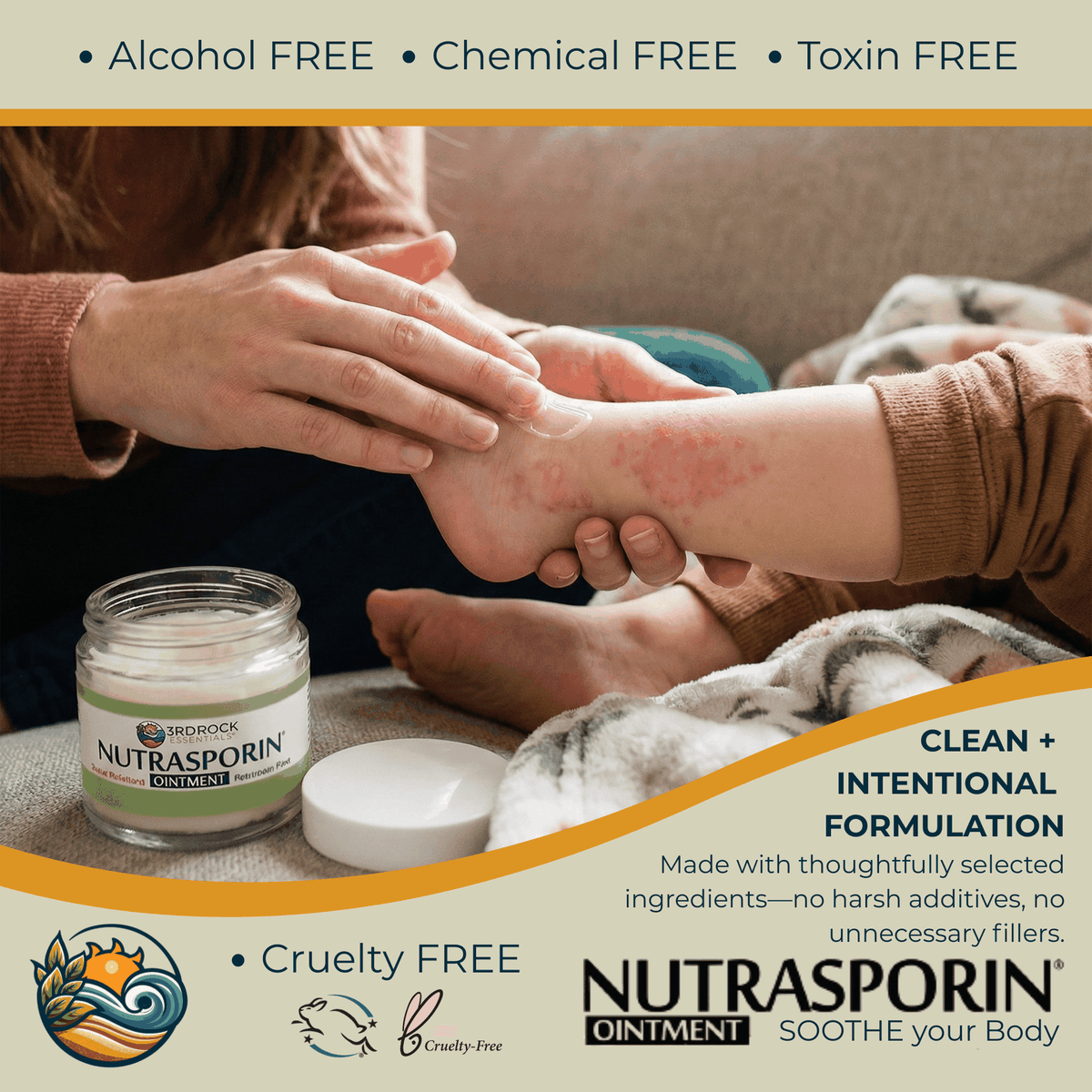 Nutrasporin® - 3oz JAR - All Natural First Aid Ointment 100ppm Silver Gel (Water Resistant)-Nutrasporin® - 3oz JAR - All Natural First Aid Ointment 100ppm Silver Gel (Water Resistant)