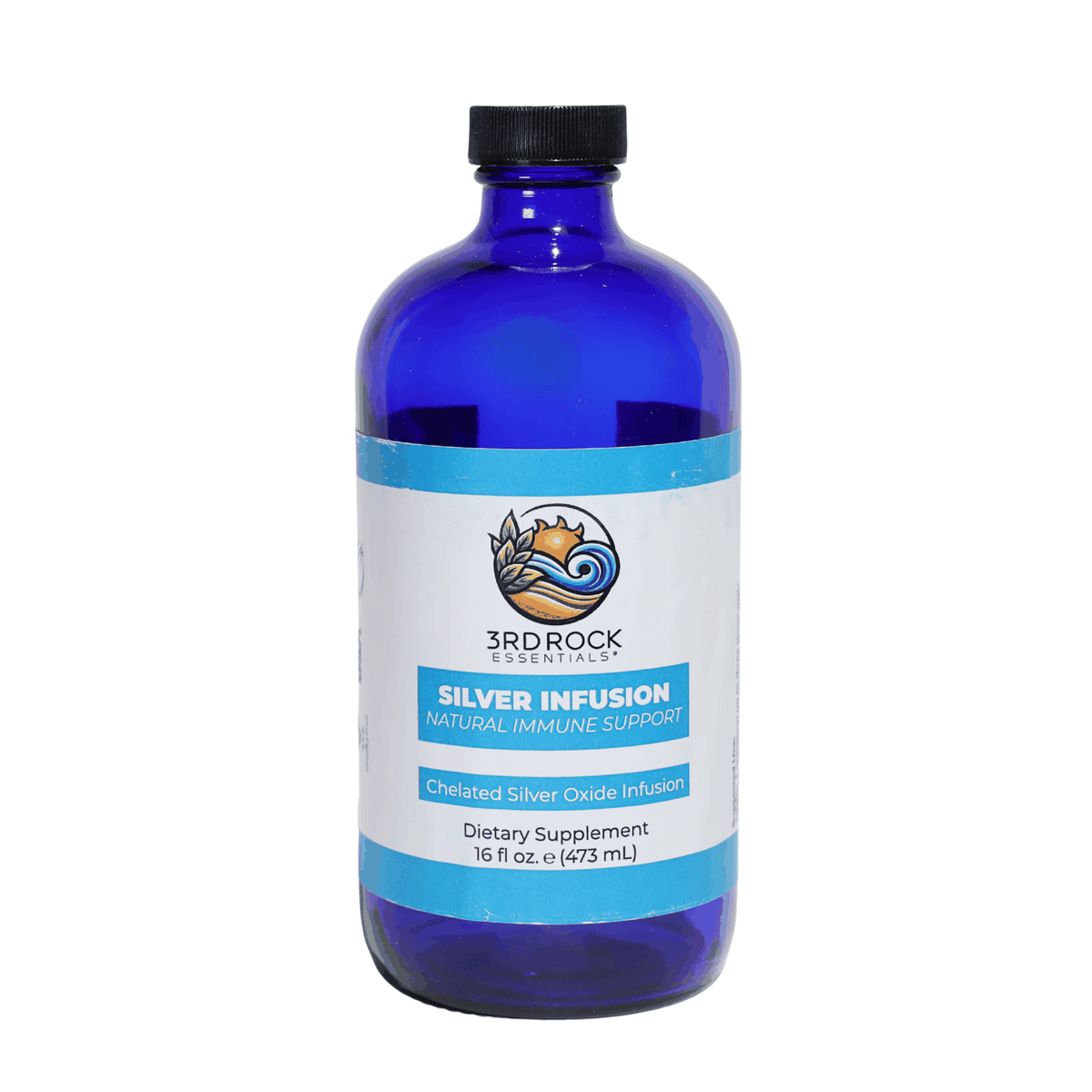 3rd Rock Essentials Silver Infusion – 150 PPM Chelated Silver Oxide Complex Supplement– 16 fl oz-3rd Rock Essentials Silver Infusion – 150 PPM Chelated Silver Oxide Complex Supplement– 16 fl oz