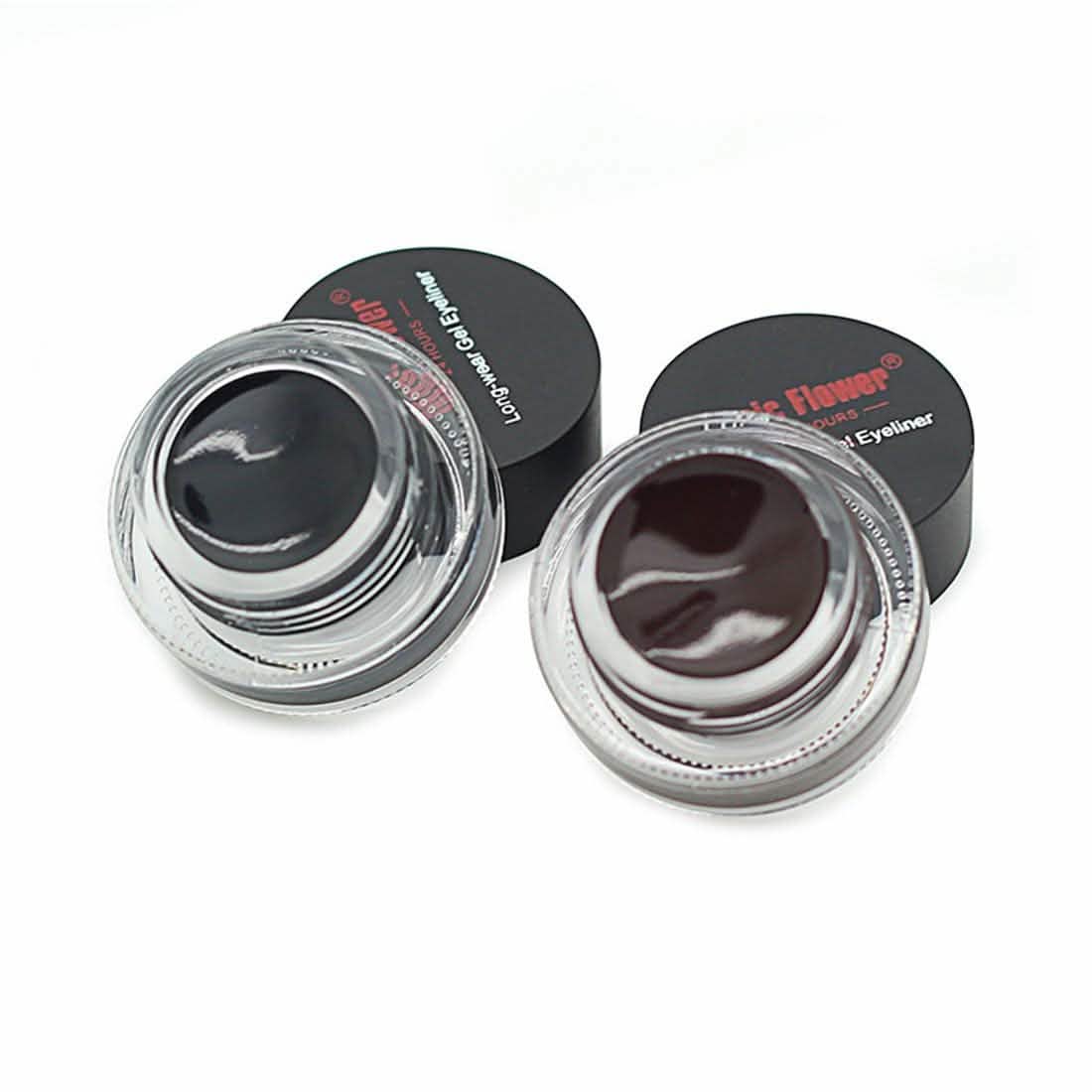 2-in-1 Black and Brown Gel Eyeliner Set-2-in-1 Black and Brown Gel Eyeliner Set