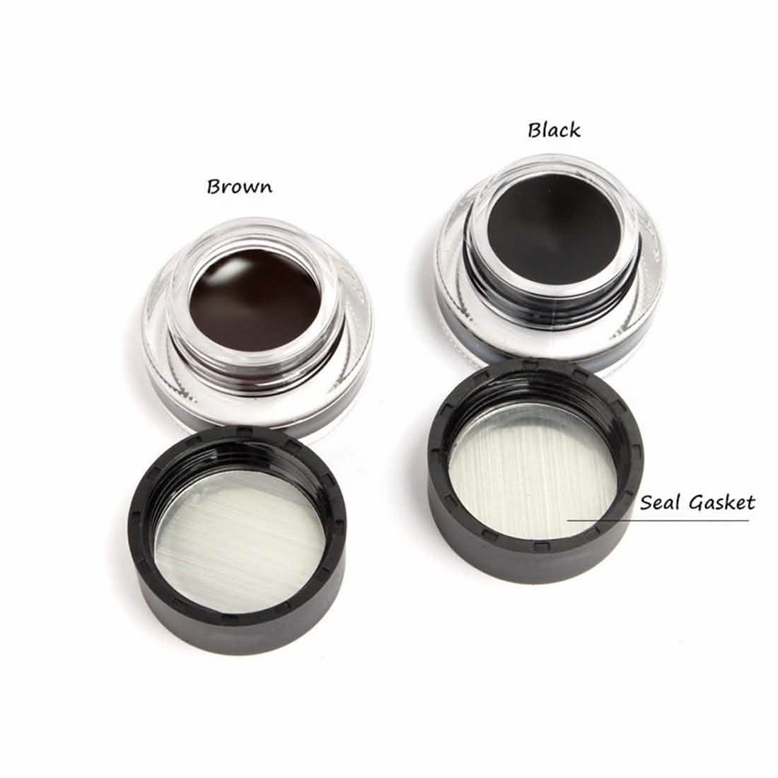 2-in-1 Black and Brown Gel Eyeliner Set-2-in-1 Black and Brown Gel Eyeliner Set