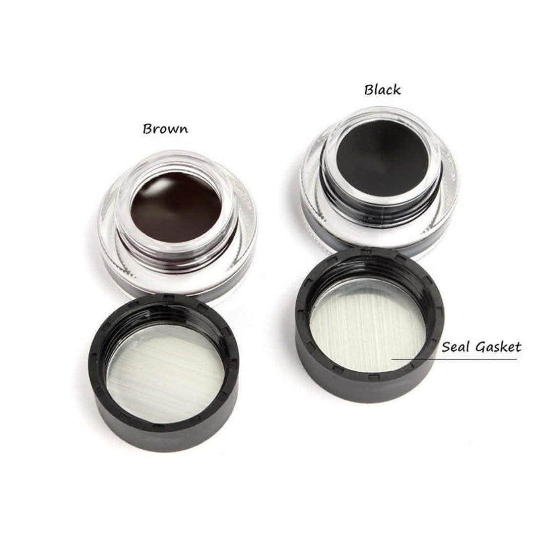 2-in-1 Black and Brown Gel Eyeliner Set-2-in-1 Black and Brown Gel Eyeliner Set