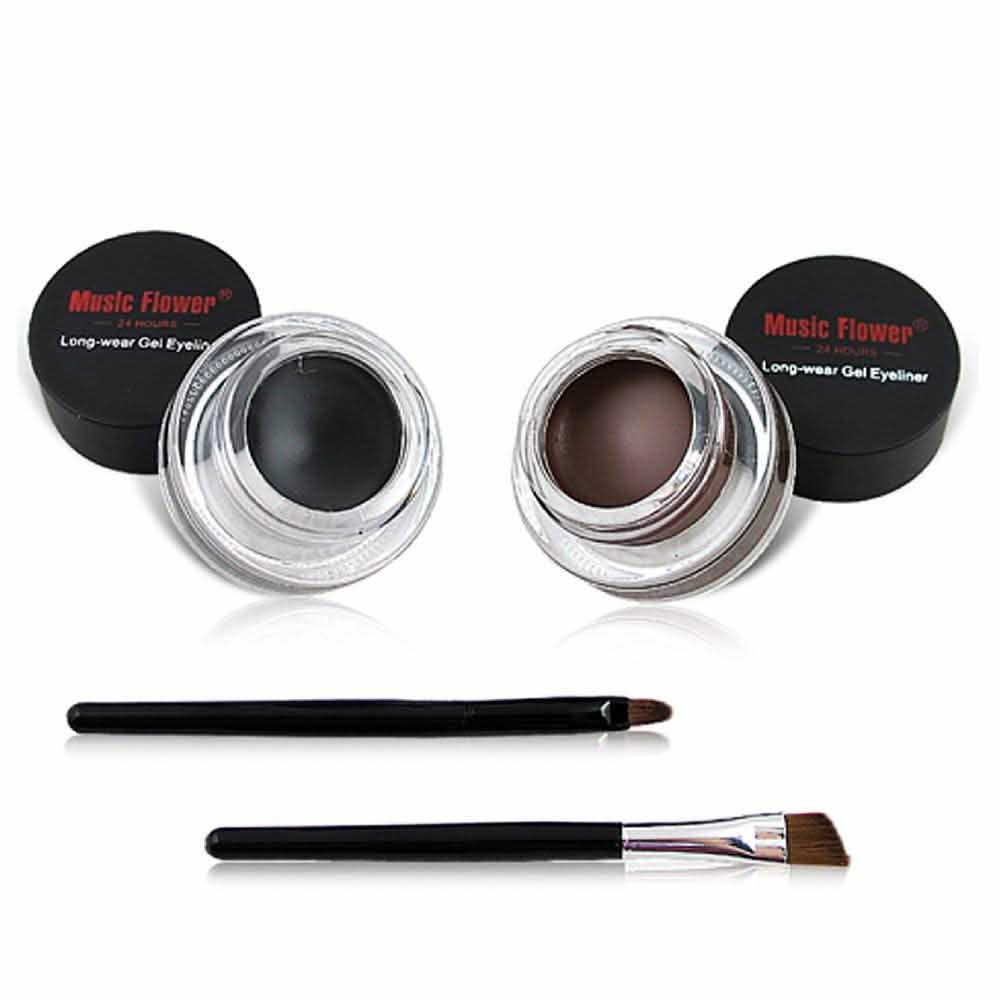 2-in-1 Black and Brown Gel Eyeliner Set-2-in-1 Black and Brown Gel Eyeliner Set
