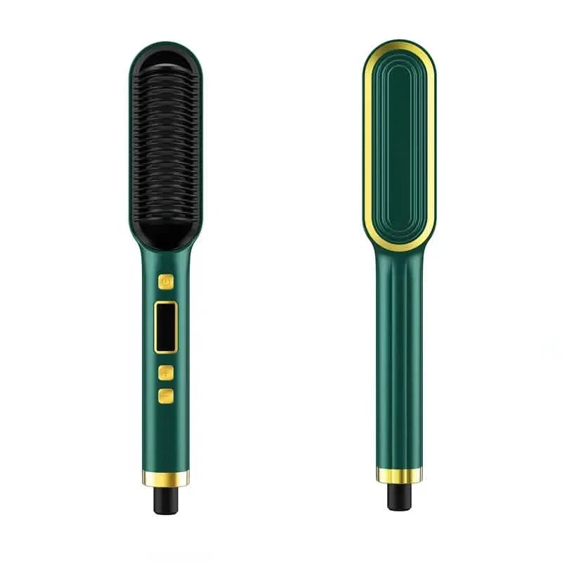 2-in-1 Electric Hair Straightener Brush Curling Comb-2-in-1 Electric Hair Straightener Brush Curling Comb