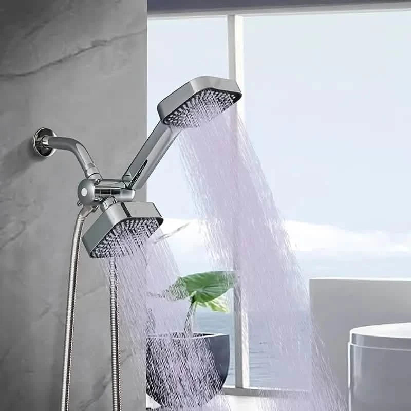 2-in-1 Handheld & Rainfall Shower Head Set with Long Hose and T-Valve-2-in-1 Handheld & Rainfall Shower Head Set with Long Hose and T-Valve
