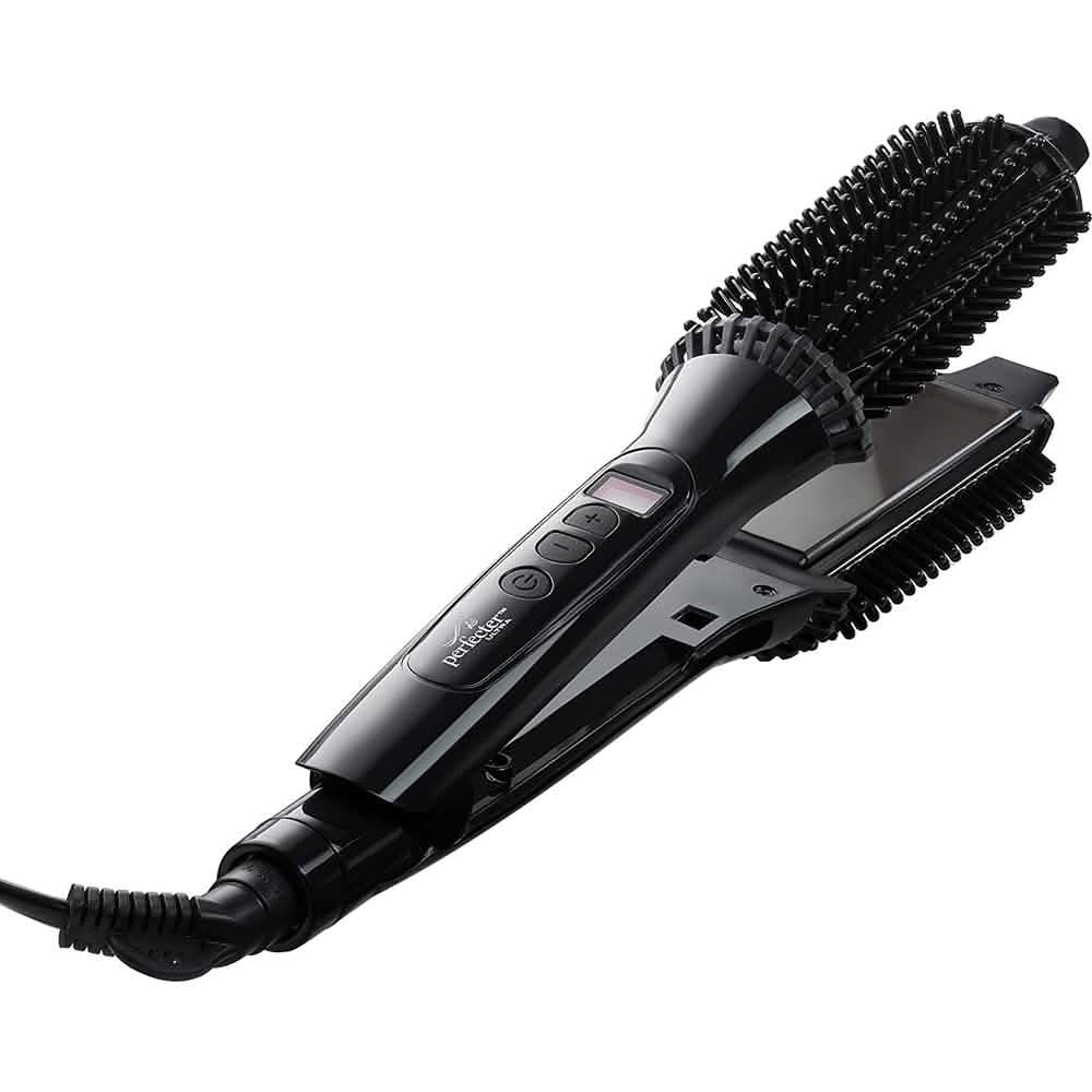 2-in-1 Perfecter Flat Iron Hair Straightener and Hot Round Brush-2-in-1 Perfecter Flat Iron Hair Straightener and Hot Round Brush