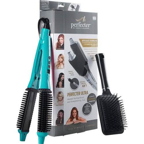 2-in-1 Perfecter Flat Iron Hair Straightener and Hot Round Brush-2-in-1 Perfecter Flat Iron Hair Straightener and Hot Round Brush