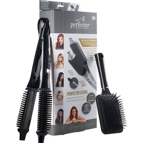 2-in-1 Perfecter Flat Iron Hair Straightener and Hot Round Brush-2-in-1 Perfecter Flat Iron Hair Straightener and Hot Round Brush