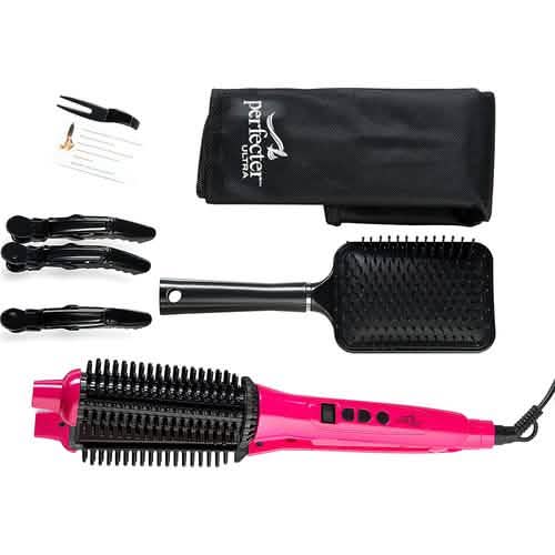 2-in-1 Perfecter Flat Iron Hair Straightener and Hot Round Brush-2-in-1 Perfecter Flat Iron Hair Straightener and Hot Round Brush