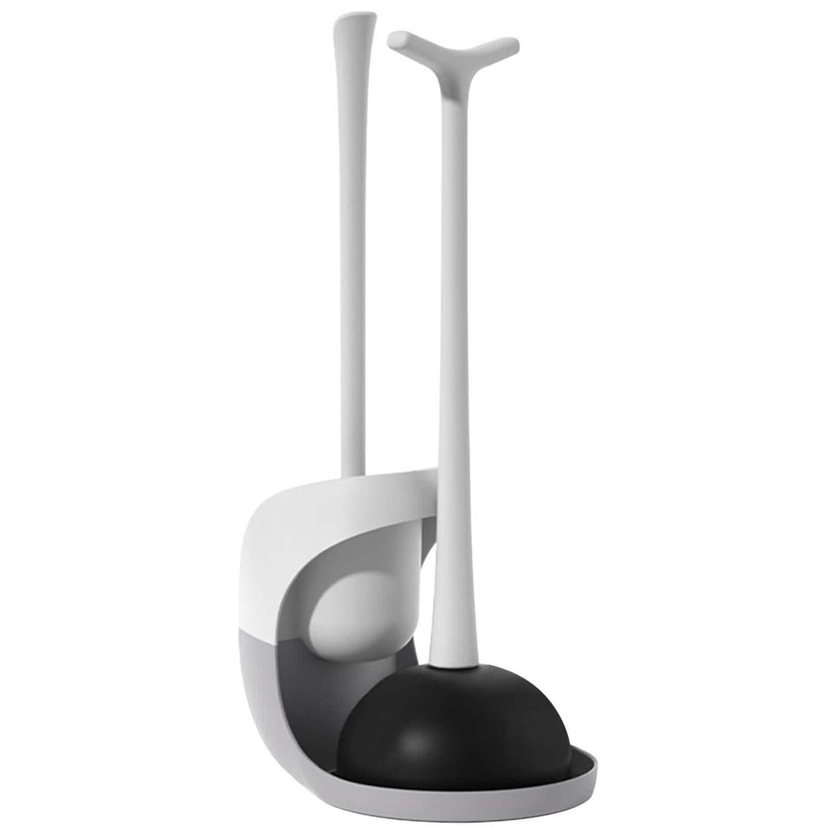 2-in-1 Toilet Plunger and Brush Combo Set with Ventilated Holder-2-in-1 Toilet Plunger and Brush Combo Set with Ventilated Holder