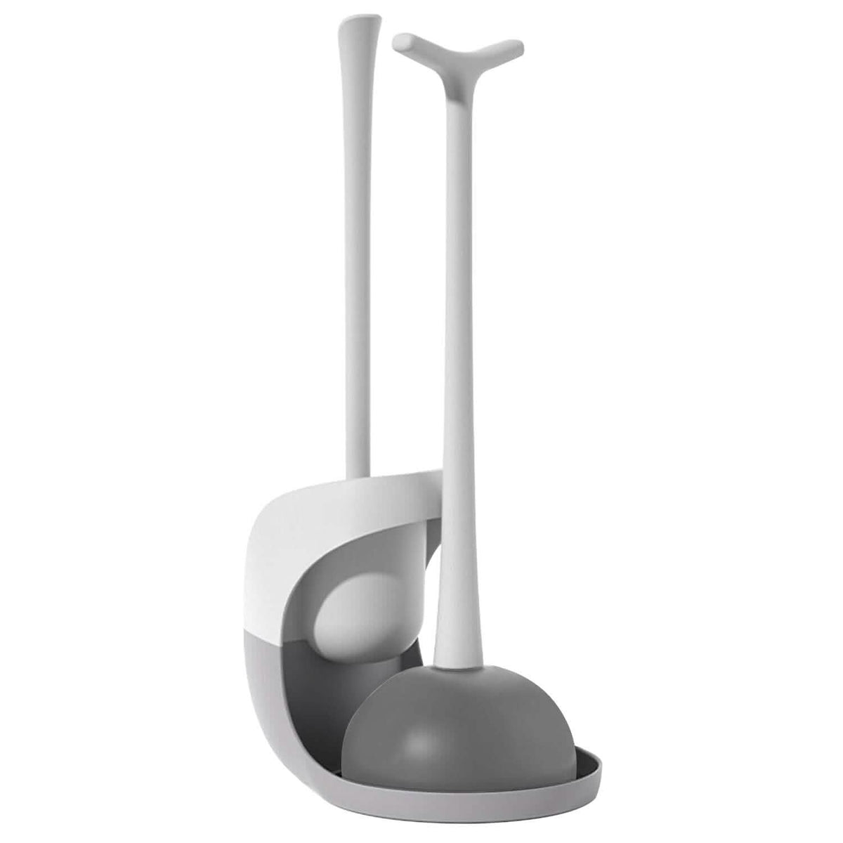 2-in-1 Toilet Plunger and Brush Combo Set with Ventilated Holder-2-in-1 Toilet Plunger and Brush Combo Set with Ventilated Holder