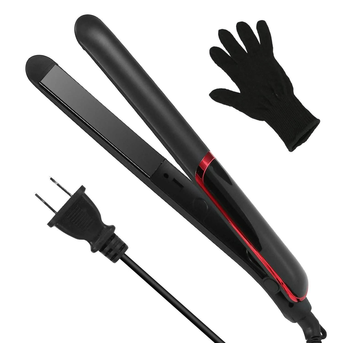 2-in-1 Twist Hair Straightener Ceramic Plate Hair Curler with Temperature Adjust LCD Display-2-in-1 Twist Hair Straightener Ceramic Plate Hair Curler with Temperature Adjust LCD Display
