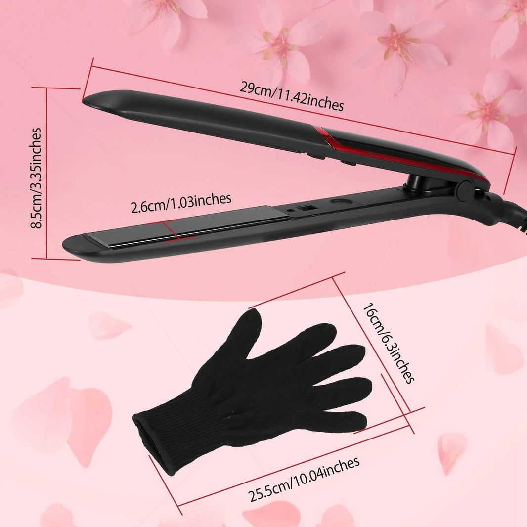 2-in-1 Twist Hair Straightener Ceramic Plate Hair Curler with Temperature Adjust LCD Display-2-in-1 Twist Hair Straightener Ceramic Plate Hair Curler with Temperature Adjust LCD Display