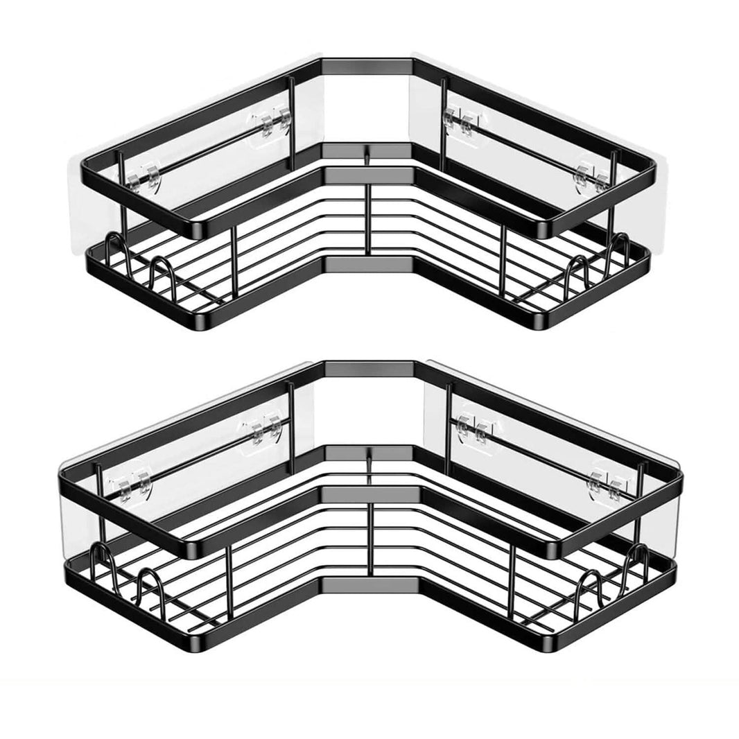 2-Pack: Corner Shower Caddy No Drilling Adhesive Shower Organizer-2-Pack: Corner Shower Caddy No Drilling Adhesive Shower Organizer