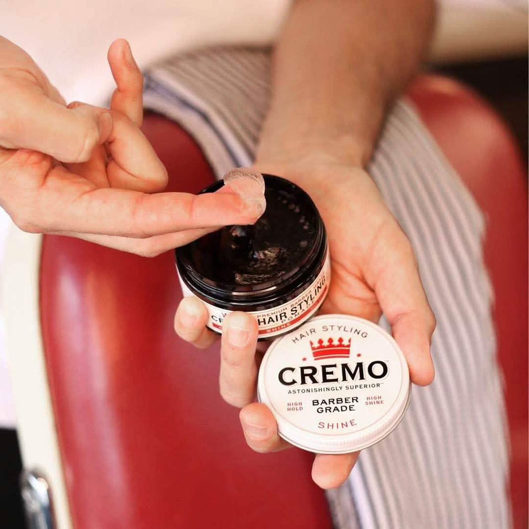 2-Pack: Cremo Premium Barber Grade Hair Styling Shine Pomade 4oz-2-Pack: Cremo Premium Barber Grade Hair Styling Shine Pomade 4oz