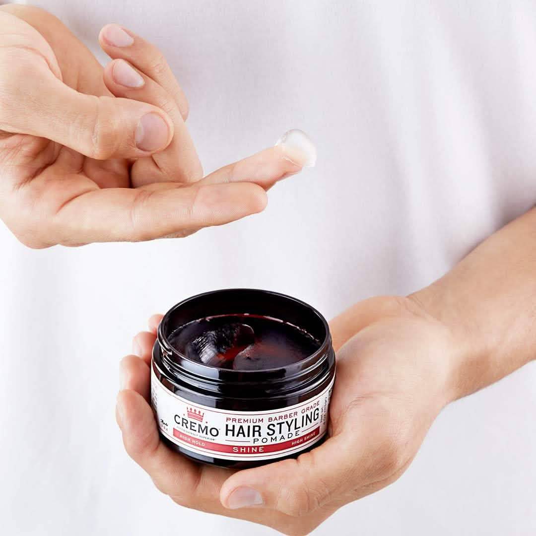 2-Pack: Cremo Premium Barber Grade Hair Styling Shine Pomade 4oz-2-Pack: Cremo Premium Barber Grade Hair Styling Shine Pomade 4oz