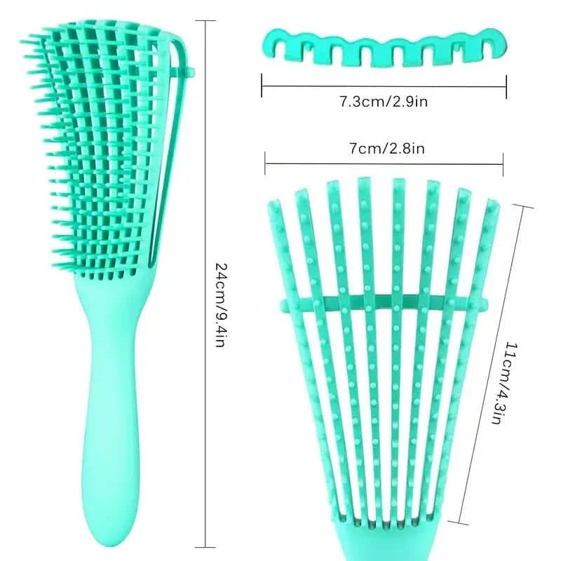 2-Pack: Detangler Brush for Curly Hair, Afro Textured 3a to 4c Kinky Wavy-2-Pack: Detangler Brush for Curly Hair, Afro Textured 3a to 4c Kinky Wavy