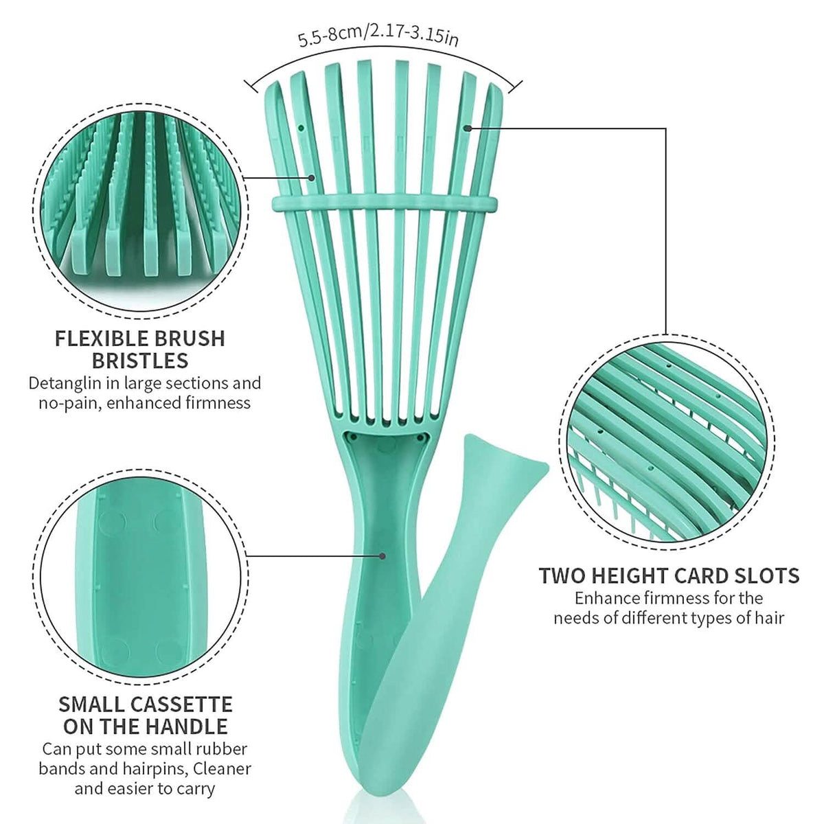 2-Pack: Detangler Brush for Curly Hair, Afro Textured 3a to 4c Kinky Wavy-2-Pack: Detangler Brush for Curly Hair, Afro Textured 3a to 4c Kinky Wavy