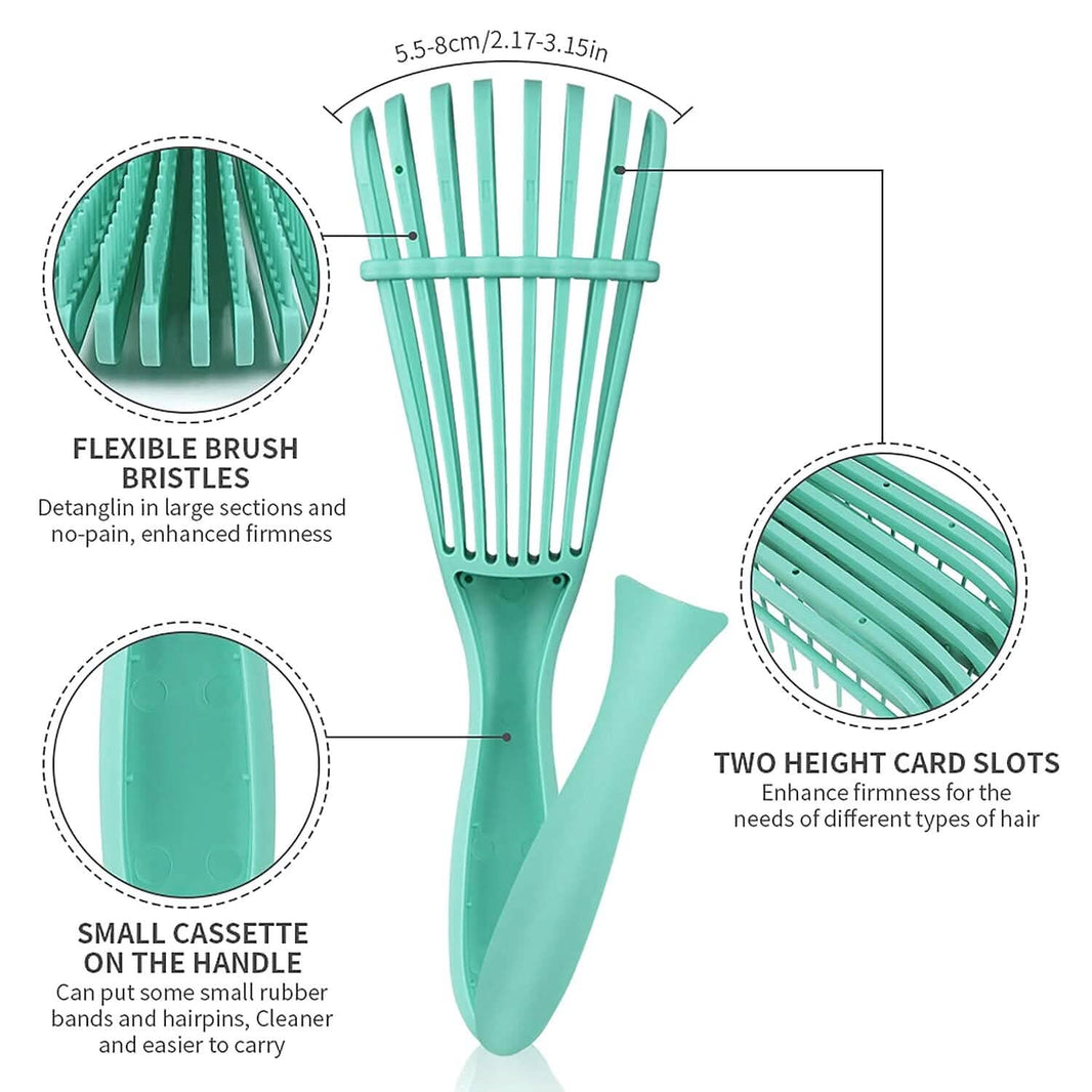 2-Pack: Detangler Brush for Curly Hair, Afro Textured 3a to 4c Kinky Wavy-2-Pack: Detangler Brush for Curly Hair, Afro Textured 3a to 4c Kinky Wavy
