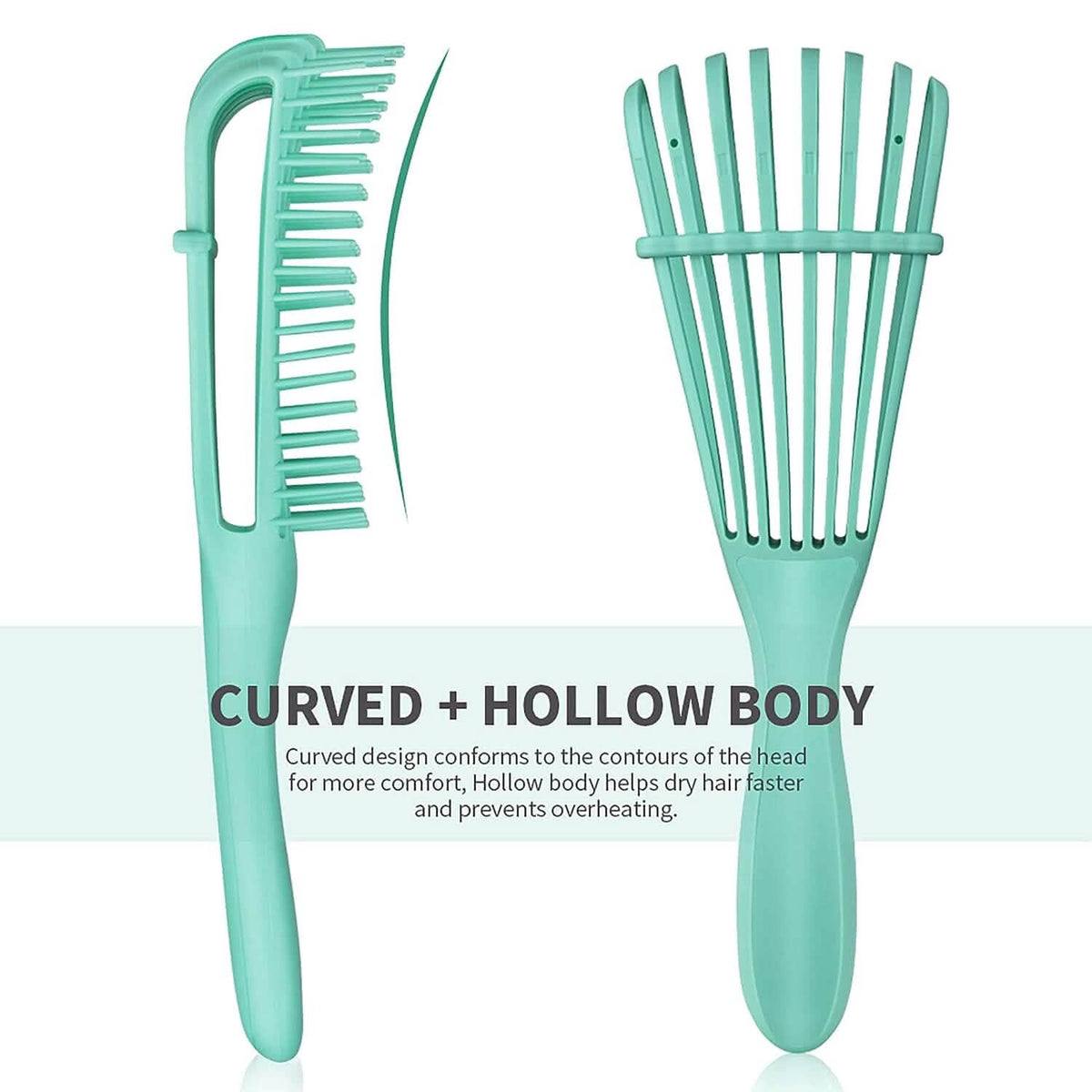 2-Pack: Detangler Brush for Curly Hair, Afro Textured 3a to 4c Kinky Wavy-2-Pack: Detangler Brush for Curly Hair, Afro Textured 3a to 4c Kinky Wavy