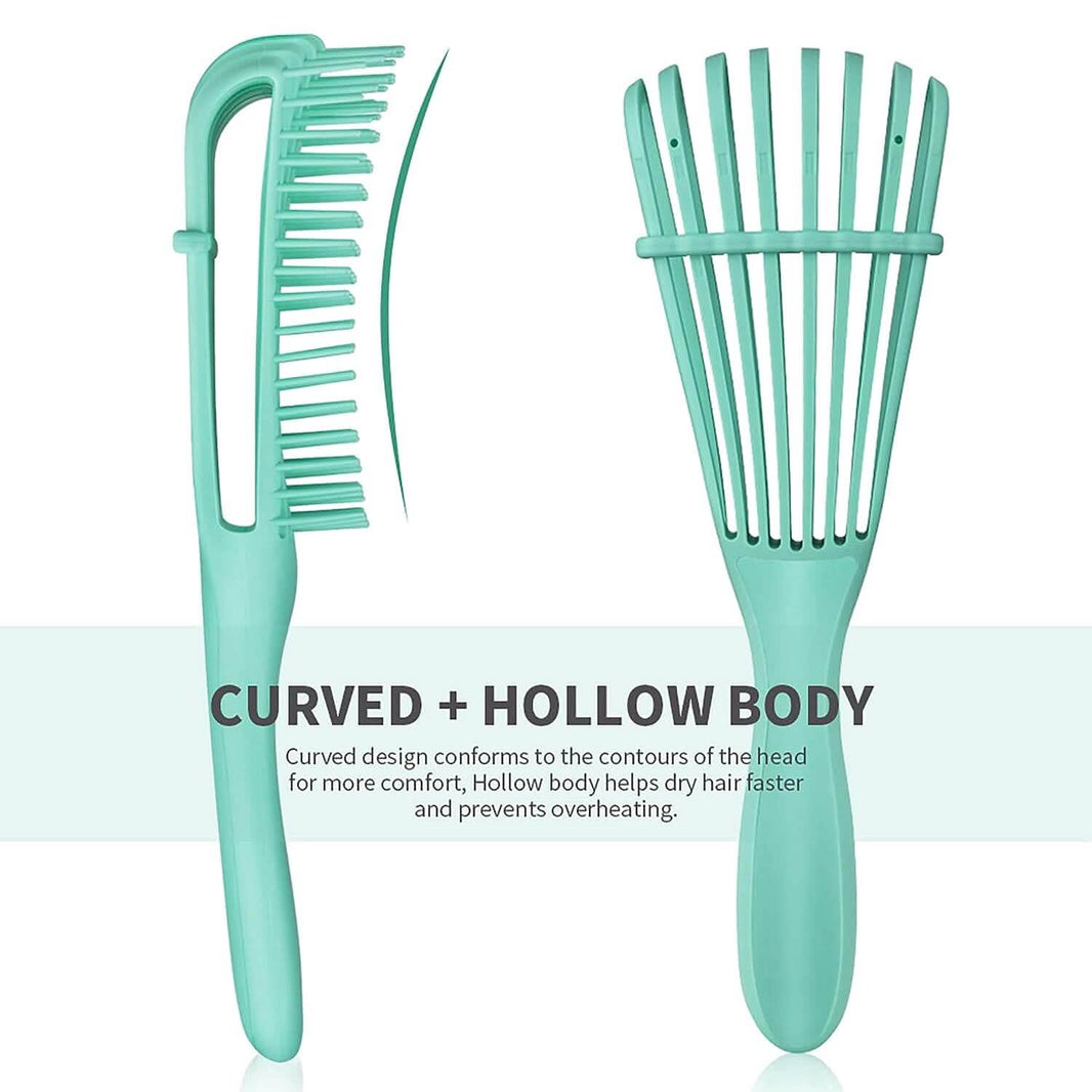 2-Pack: Detangler Brush for Curly Hair, Afro Textured 3a to 4c Kinky Wavy-2-Pack: Detangler Brush for Curly Hair, Afro Textured 3a to 4c Kinky Wavy