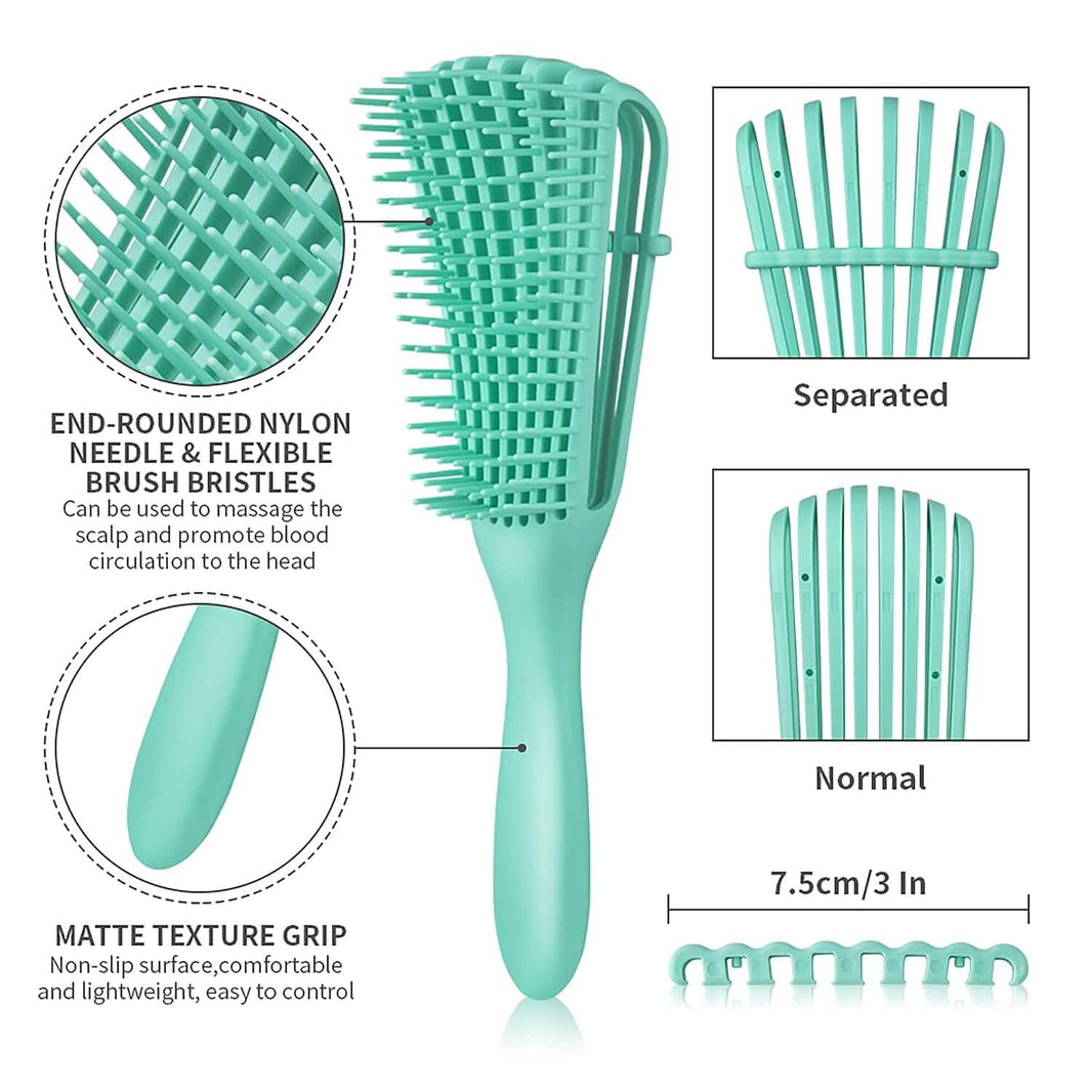 2-Pack: Detangler Brush for Curly Hair, Afro Textured 3a to 4c Kinky Wavy-2-Pack: Detangler Brush for Curly Hair, Afro Textured 3a to 4c Kinky Wavy