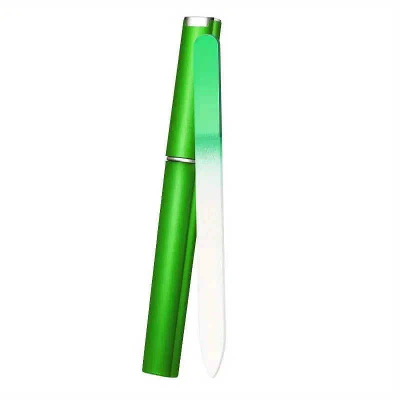 2-Pack: Double-Sided Etched Fingernail Glass Nail File with Case-2-Pack: Double-Sided Etched Fingernail Glass Nail File with Case