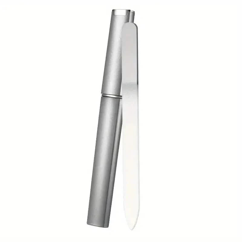 2-Pack: Double-Sided Etched Fingernail Glass Nail File with Case-2-Pack: Double-Sided Etched Fingernail Glass Nail File with Case