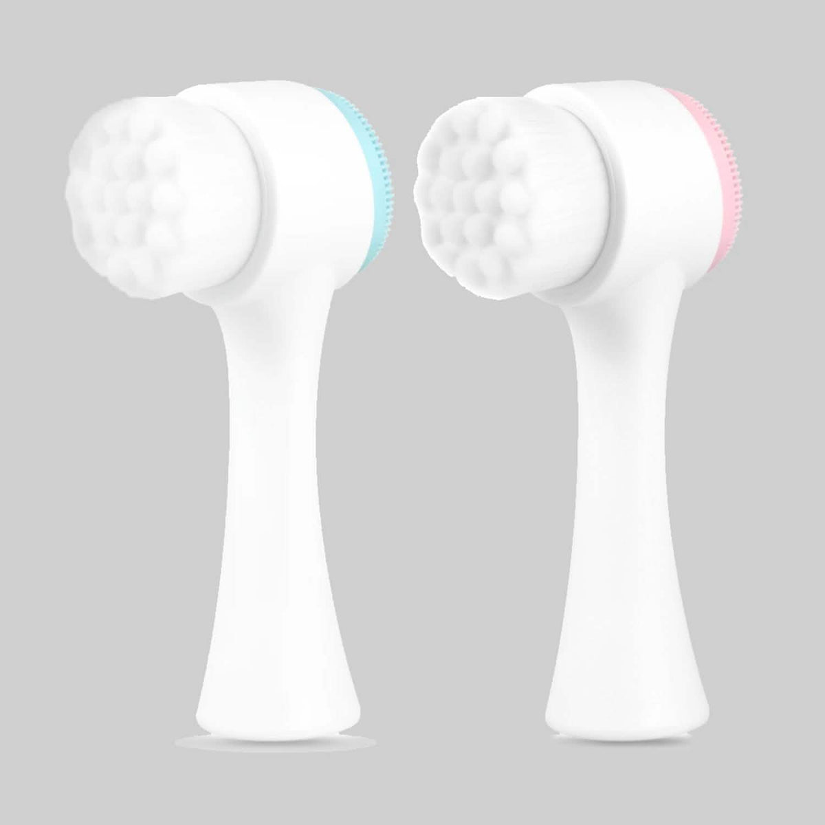 2-Pack: Dual Face Manual Facial Brush For Pore Cleansing And Exfoliating-2-Pack: Dual Face Manual Facial Brush For Pore Cleansing And Exfoliating