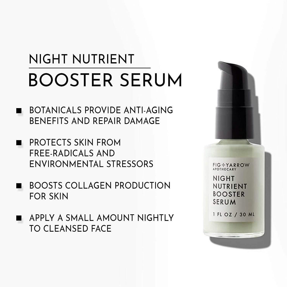 2-Pack: Fig+Yarrow Night Nutrients Booster Serum 1 FL OZ-2-Pack: Fig+Yarrow Night Nutrients Booster Serum 1 FL OZ