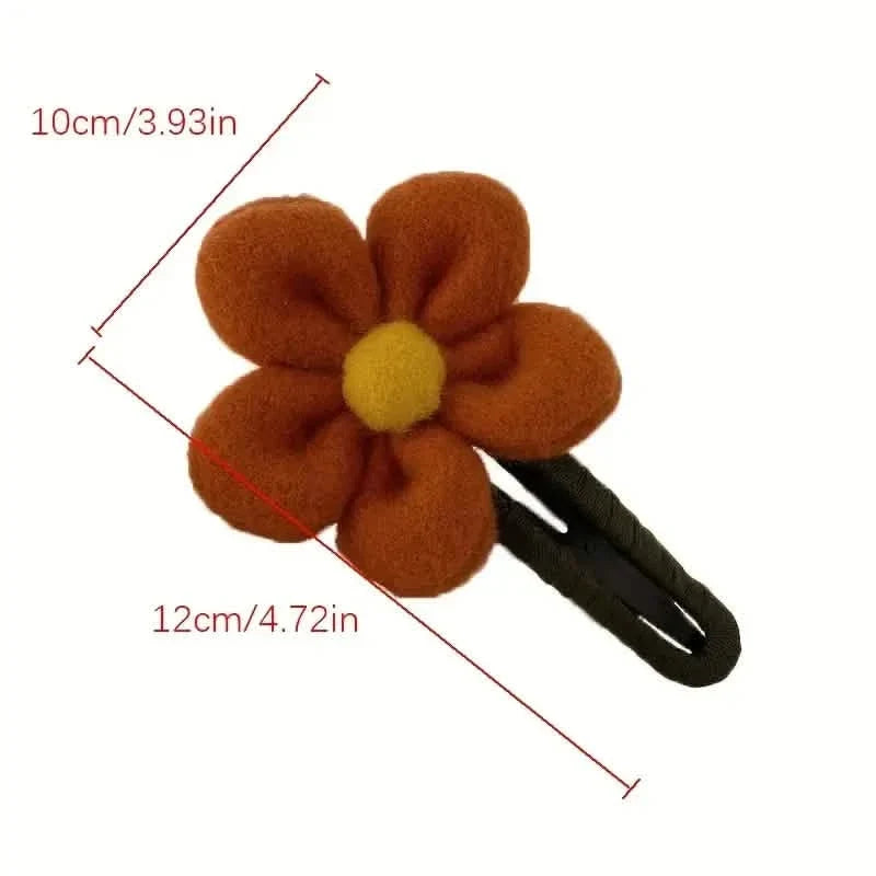 2-Pack: Gorgeous Plush Flower Hairpin-2-Pack: Gorgeous Plush Flower Hairpin