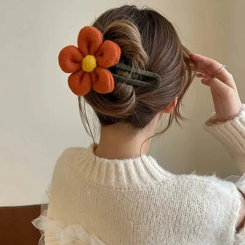 2-Pack: Gorgeous Plush Flower Hairpin-2-Pack: Gorgeous Plush Flower Hairpin