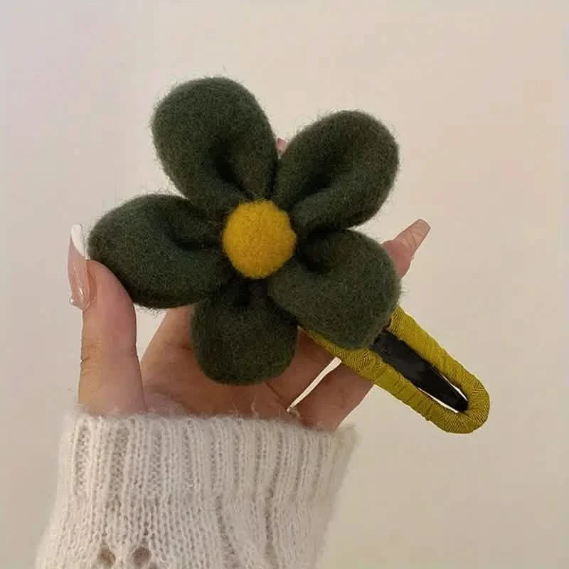 2-Pack: Gorgeous Plush Flower Hairpin-2-Pack: Gorgeous Plush Flower Hairpin