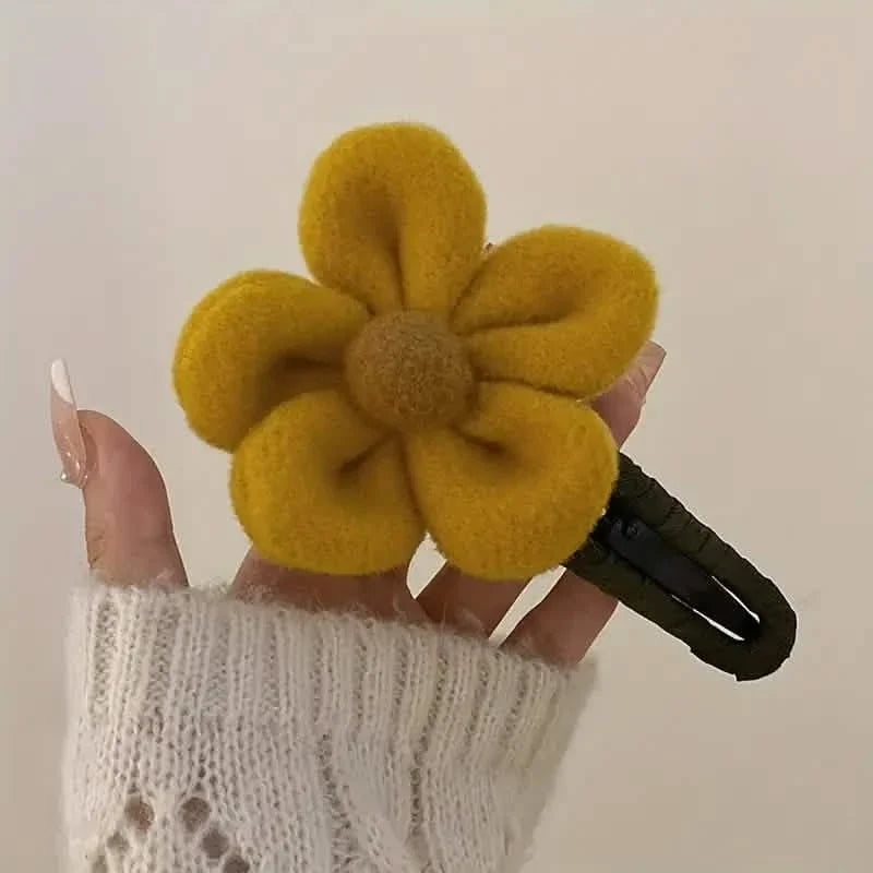 2-Pack: Gorgeous Plush Flower Hairpin-2-Pack: Gorgeous Plush Flower Hairpin