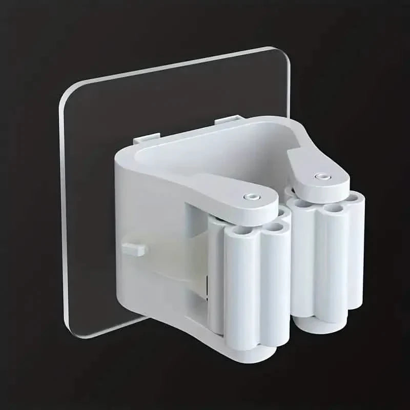 2-Pack: Hanging Mop Storage Rack with Buckle-2-Pack: Hanging Mop Storage Rack with Buckle