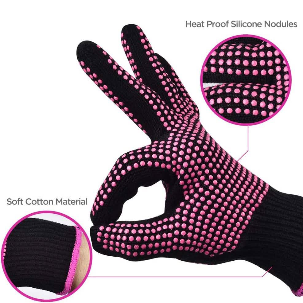 2-Pack: Heat Resistant Gloves with Silicone Bumps-2-Pack: Heat Resistant Gloves with Silicone Bumps