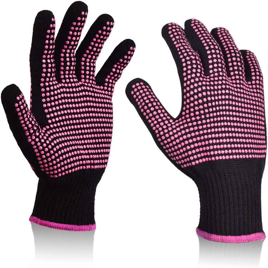 2-Pack: Heat Resistant Gloves with Silicone Bumps-2-Pack: Heat Resistant Gloves with Silicone Bumps