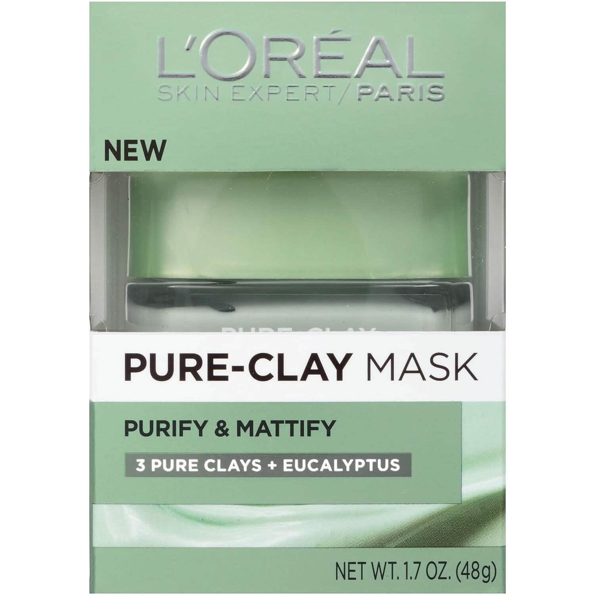 2-Pack: L'Oréal Paris Skincare Pure-Clay Face Mask with Eucalyptus for Oily and Shiny Skin to Purify and Matify-2-Pack: L'Oréal Paris Skincare Pure-Clay Face Mask with Eucalyptus for Oily and Shiny Skin to Purify and Matify