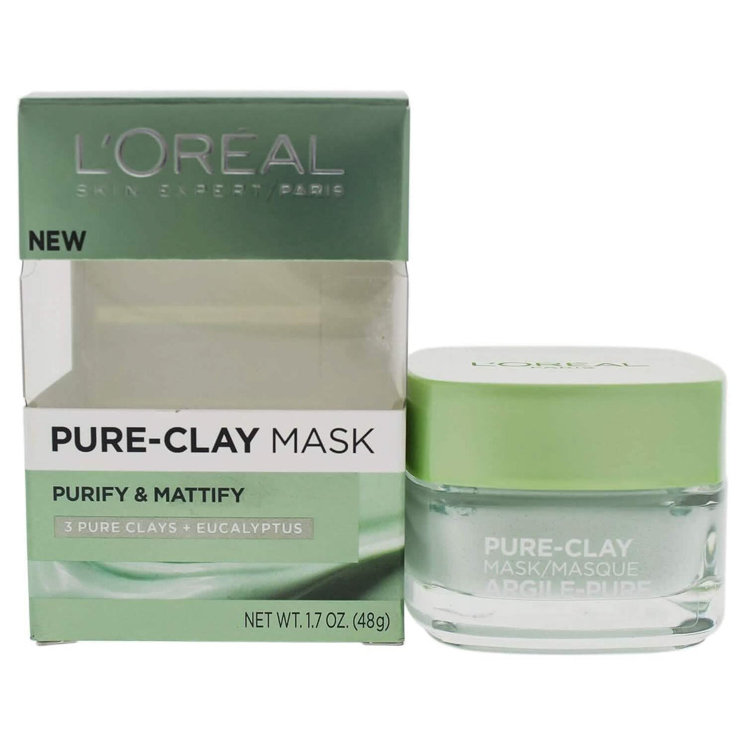 2-Pack: L'Oréal Paris Skincare Pure-Clay Face Mask with Eucalyptus for Oily and Shiny Skin to Purify and Matify-2-Pack: L'Oréal Paris Skincare Pure-Clay Face Mask with Eucalyptus for Oily and Shiny Skin to Purify and Matify