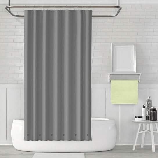 2-Pack: Magnetic Mildew Resistant Solid Vinyl Shower Curtain Liners-2-Pack: Magnetic Mildew Resistant Solid Vinyl Shower Curtain Liners