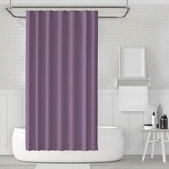 2-Pack: Magnetic Mildew Resistant Solid Vinyl Shower Curtain Liners-2-Pack: Magnetic Mildew Resistant Solid Vinyl Shower Curtain Liners