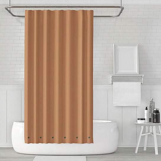 2-Pack: Magnetic Mildew Resistant Solid Vinyl Shower Curtain Liners-2-Pack: Magnetic Mildew Resistant Solid Vinyl Shower Curtain Liners