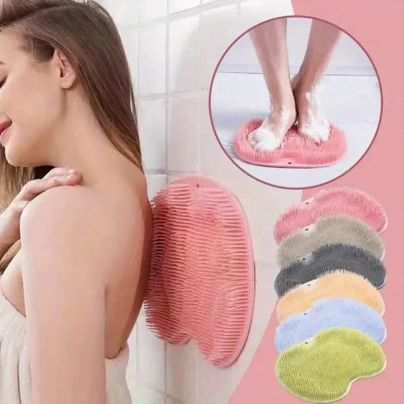 2-Pack: Non-Slip Foot & Back Scrubber with Exfoliating Cushion-2-Pack: Non-Slip Foot & Back Scrubber with Exfoliating Cushion