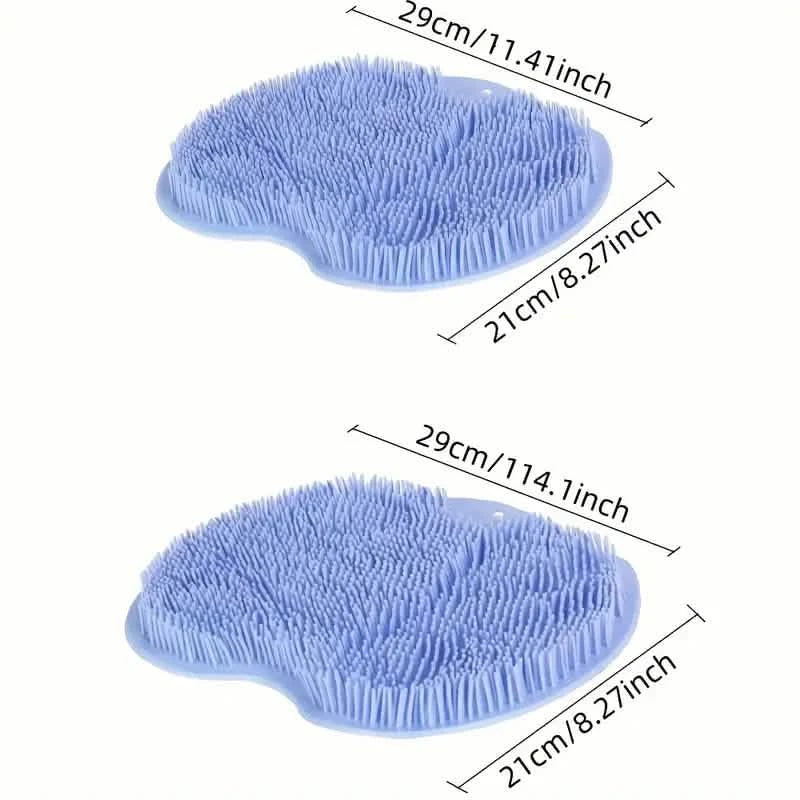 2-Pack: Non-Slip Foot & Back Scrubber with Exfoliating Cushion-2-Pack: Non-Slip Foot & Back Scrubber with Exfoliating Cushion