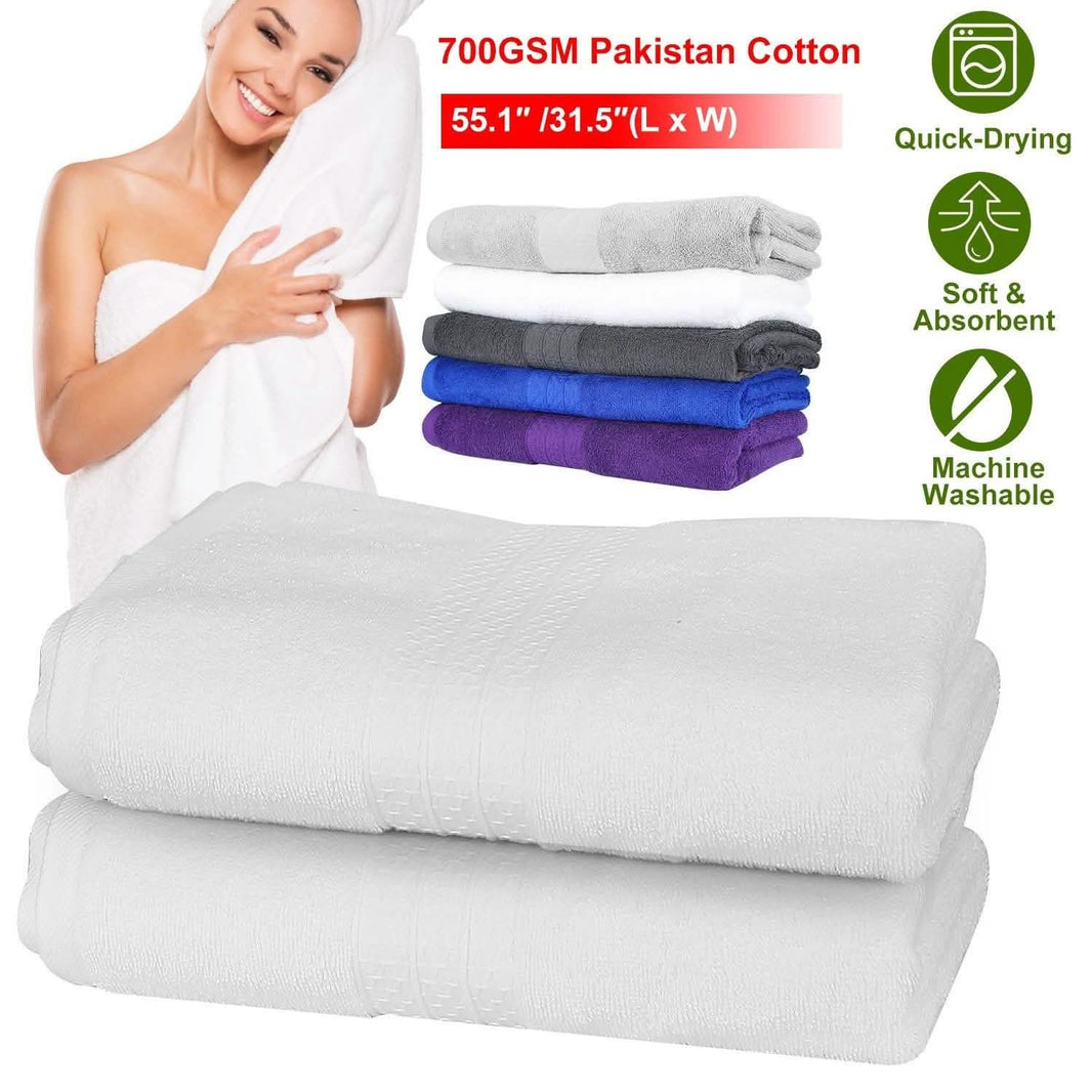 2-Pack: Pakistan Cotton Bath Towel-2-Pack: Pakistan Cotton Bath Towel