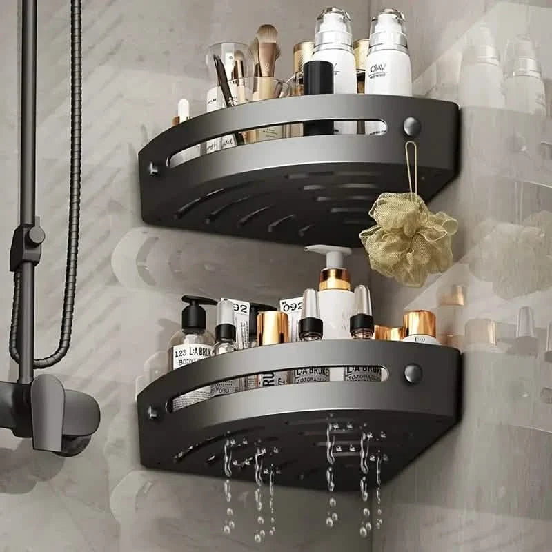2-Tier: Rustproof Corner Shower Caddy, Adhesive Wall Mounted Shower Shelves No Drilling-2-Tier: Rustproof Corner Shower Caddy, Adhesive Wall Mounted Shower Shelves No Drilling